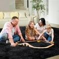 thumbnail image 5 of Ultra Soft Rug for Living Room, 3X5 Fluffy Shag Area Rug for Bedroom, Modern Shaggy Carpets Fuzzy Rug for Teens Dorm Nursery Home Decor Aesthetic, Upgrade Anti-Skid Durable, Black, 5 of 18