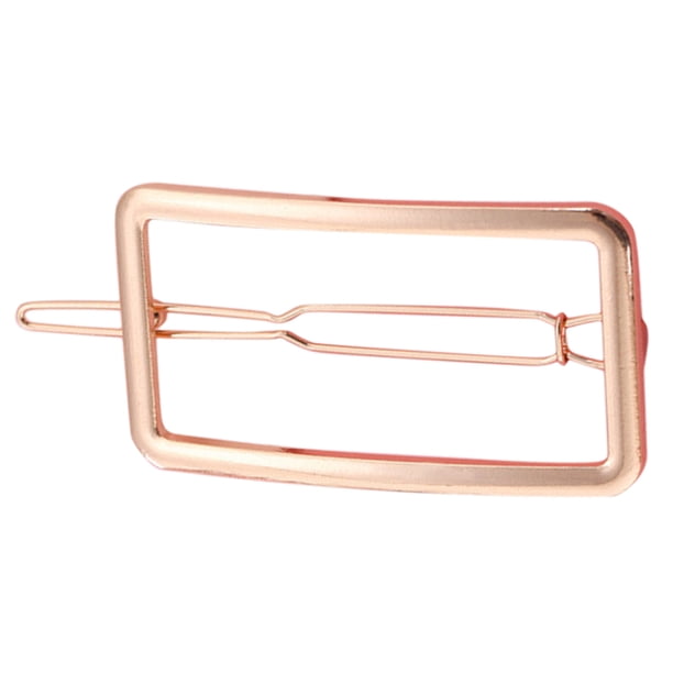 Soporte forma geométrica cuadrada con pinzas para el cabell mujer dorado Macarena Pinza de pelo geométrica rectangular