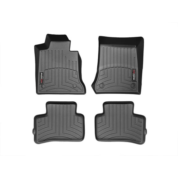 WeatherTech Custom Fit FloorLiners compatible with 2013-2015 Mercedes GLK-Class - 1st & 2nd Row (2-pc. Rear Liner), Black