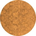 thumbnail image 1 of Ahgly Company Indoor Round Oriental Orange Industrial Area Rugs, 3' Round, 1 of 4