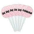 thumbnail image 1 of Dorian Cupcake Picks Toppers - Set of 6 - Pink Speckles, 1 of 1