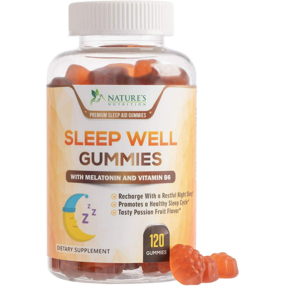 Nature's Nutrition Sleep Aid Melatonin Gummies All Natural Adult