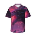 thumbnail image 1 of Balery Mystical Dragon Under Moon Camisas hawaianas de manga corta para hombre, camisas playeras de corte holgado, camisas de vacaciones con botones,X-Large, 1 of 7
