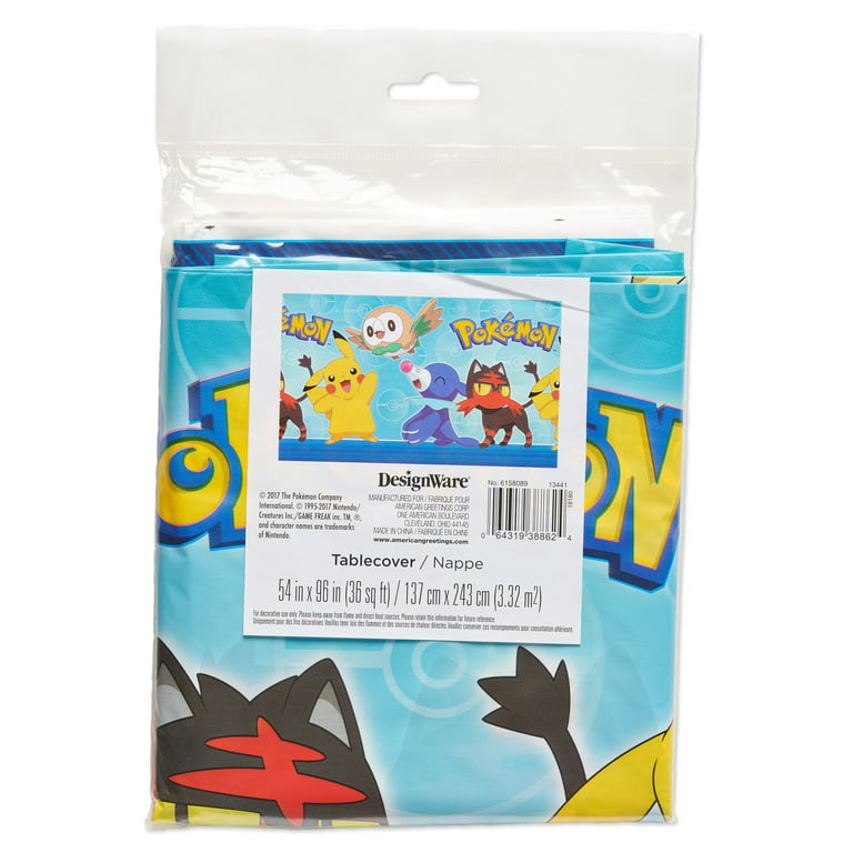 2 Pokemon Plastic Table Covers Birthday Decorations Party Supply Pikachu  54x96