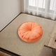 thumbnail image 5 of Cojín redondo de tela gruesa, estilo japonés, de lino, para futón, balcón, ventana, tatami, puf de suelo, cojines de asiento de lino preencogido, 5 of 6