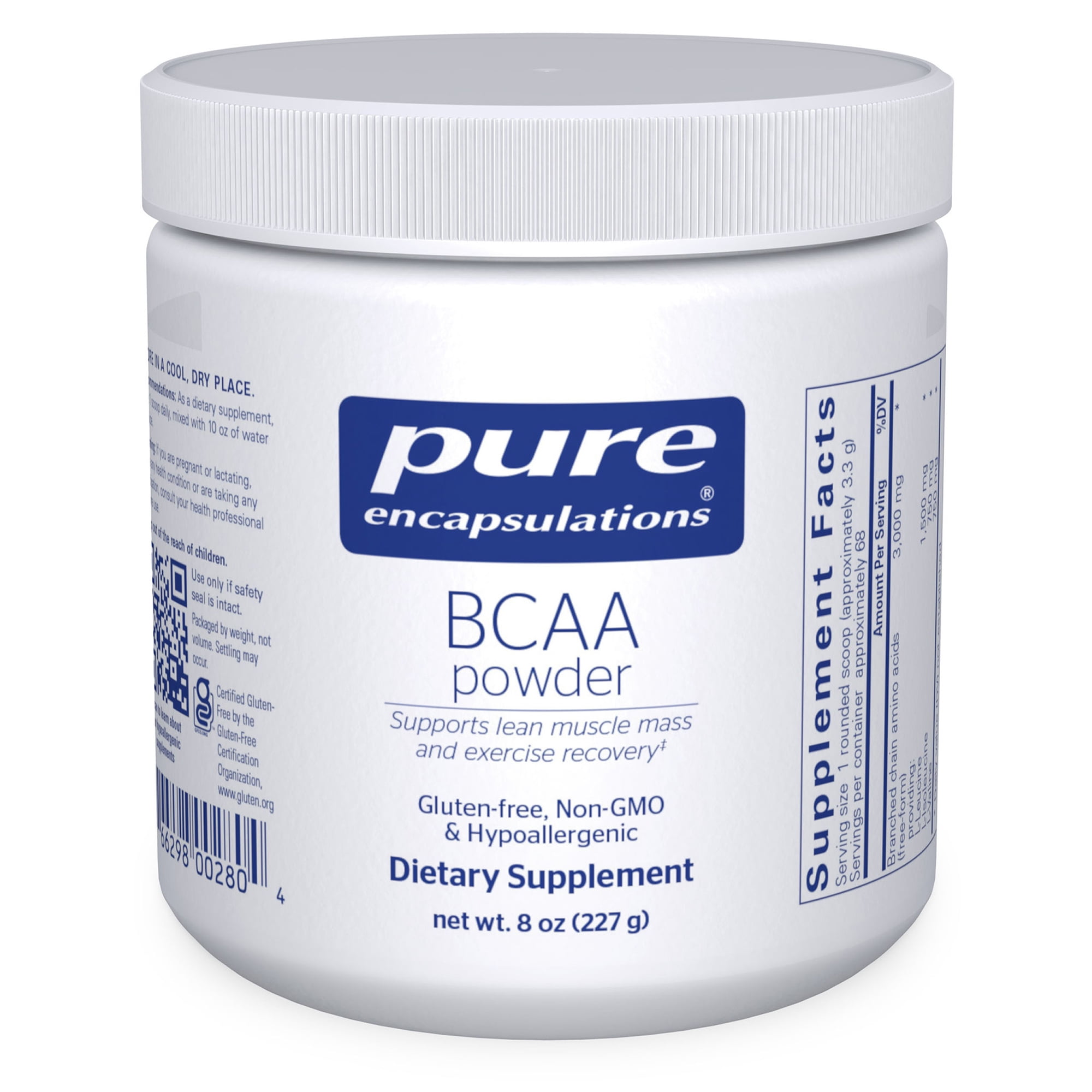 Pure Encapsulations BCAA Powder | Hypoallergenic Supplement To Support Muscle Function During Exercise* | 8 Ounces