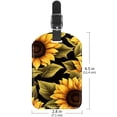 thumbnail image 6 of Square 2Pack PU Leather Sunflower Cruise Luggage Tag with Privacy Cover and Name ID Tag for Travel Handbags Backpacks Luggage Tags, 6 of 6
