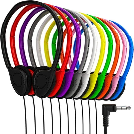 Redskypower Casual Listening On-Ear Headphones, Multicolor, 0162485547, 10 Count