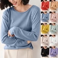 thumbnail image 1 of Chandail Chic en Tricot pour Femmes, Chandail en Acrylique Ultra-Doux, Col Rond et Manches Longues, Coupe Décontractée, Conçu pour un Usage Quotidien Polyvalent à la Maison Ou au Travail, 1 of 9