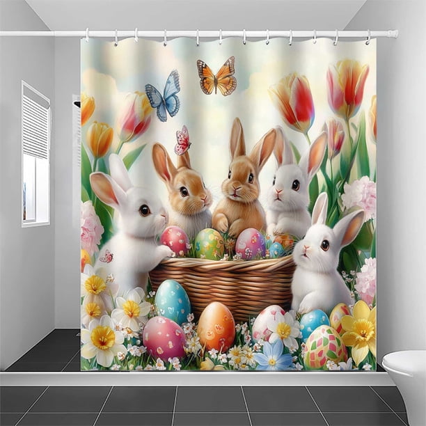 Holiday Decoration Shower Curtain Home Bathroom Dry And Wet Separation Shower Curtain Waterproof Shower Curtain