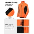 thumbnail image 7 of INBIKE Women's Cycling Jacket Biking Running Windbreaker Thermal Fleece Lined Reflective Coat Winter Orange Medium, 7 of 7