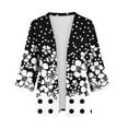 thumbnail image 3 of Oplxuo Women Cardigan 3/4 Sleeves Open Front Lightweight Cardigan Fashion Print Cardigan, 3 of 3