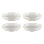 Better Homes & Gardens Modern Farmhouse Round Dinner Bowl, Dot & Geometric Patterns, 4 Pack