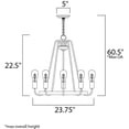thumbnail image 5 of Maxim 11735OIAB Haven 5-Light Chandelier Ceiling Light, Oil Rubbed Bronze & Antique Brass, 5 of 5