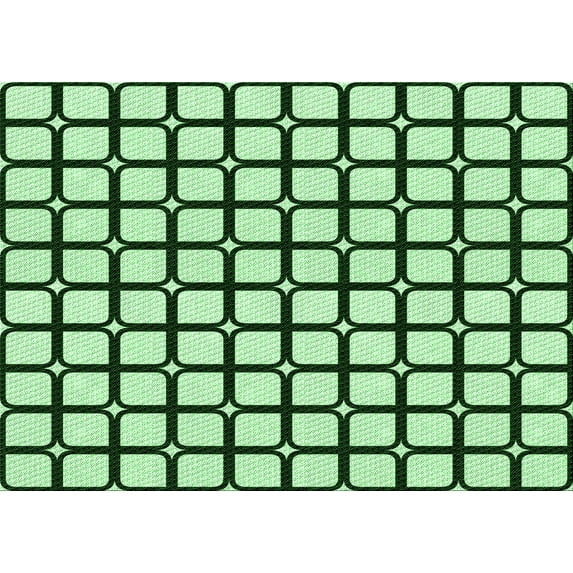 Ahgly Company Machine Washable Indoor Rectangle Transitional Mint Green Area Rugs, 5' x 8'