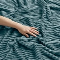 thumbnail image 5 of Nestl Cut Plush Fleece Blanket, Soft Lightweight Fuzzy Luxury Queen Size Bed Blankets for Bed, Queen, Stone Blue, 5 of 11