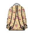 thumbnail image 3 of Pioneer Flower Floral Print Pattern Backpack for School, Cute School Bag with Adjustable Shoulder Straps and Padded Back, 15.3"x11"x7.1", 3 of 5