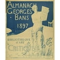 thumbnail image 2 of Frédéric Auguste Cazals 15x18 Gold Ornate Wood Frame and Double Matted Museum Art Print Titled - Almanac Georges Bans (1897), 2 of 4