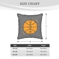 thumbnail image 4 of Velvet Decorative Throw Pillow Covers Set of 2, Soft Square Cushion Cover with Invisible Zipper Basketball Gamer Printing, 20"x20", 4 of 7