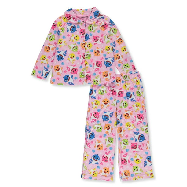 Baby Shark Girls' 2Piece Suit Style Pajamas Set pink/multi, 2t