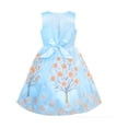 thumbnail image 3 of Girls Dress Plum Flower Tree Bow Tie Party Pageant 6 Years, 3 of 6