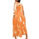 thumbnail image 4 of Vestido a media pierna con abertura en el bolsillo con teñido anudado y cuello redondo holgado informal con cuello redondo y manga tres cuartos a la moda Pompotops ghjkhdj12613, 4 of 7