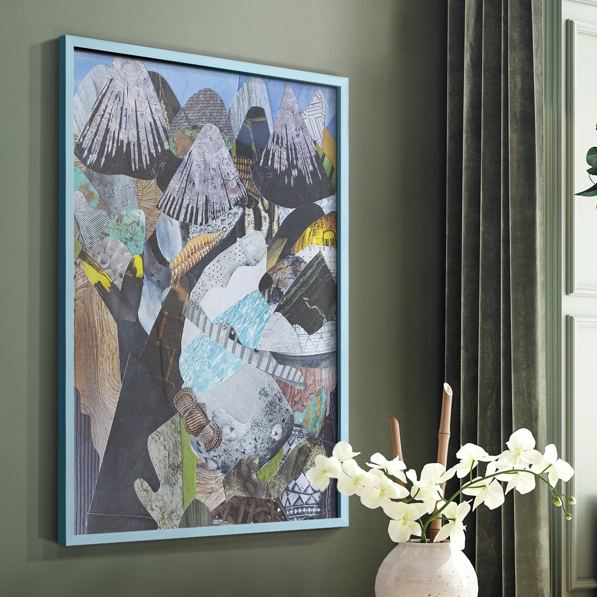 Arizona Highways Framed Print in Blue Solid Wood Framed Print No Nail Hanging
