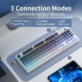 thumbnail image 3 of MageGee GK960 Wireless Gaming Keyboard, RGB Tri-Mode Wired/BT/2.4G Creamy Keyboard with Number Pad, 4000mAh Battery, Knob Control, Side Printed Keycaps, 19-Key Anti-Ghosting for Win/Mac, 3 of 7