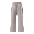 thumbnail image 4 of Mrrootc Men's Casual Pocket Elasticised Waist Drawstring Solid Color Cargo Calf-Length Pants, 4 of 4