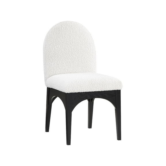 Meridian Furniture Waldorf Cream Boucle Fabric Dining Side Chair