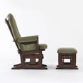 thumbnail image 3 of Norm Concept Joli Deluxe Glider Chair and Ottoman Set (Green Fabric and Walnut Frame), 3 of 6
