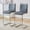 2Dark Gray,Silver, variant on TesNus Counter Height Bar Stools Set of 2 Dark Gray Faux Leather Modern 25 Inch Silver Legs for Kitchen