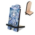 thumbnail image 2 of Tiger in the Garden Cell Phone Stand Wildlife Decor | Wood Mobile Tablet Holder Charging Station Organizer - 892096C-JB, 2 of 11