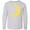 AC-Heather Grey, variant on Inktastic Cute Yellow Moon Long Sleeve Youth T-Shirt