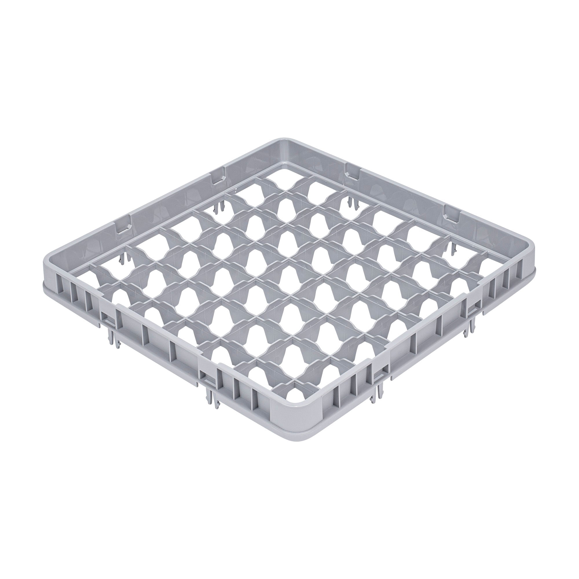 Restaurantware Clean Tek Professional Half Drop Glass Rack Extender, 1 Count 49 Compartments Heavy Duty Polypropylene Rack Dishwasher Extender Gray For Restaurants, Cafeterias & Industrial kitchens