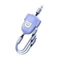 Saleteraj Four Gear Retractable 3 in 1 USB Cable Data Line Universal