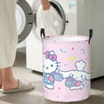 thumbnail image 6 of Hello Kitty Laundry Hamper, Dirty Clothes Hamper Storage Basket for Bathroom Bedrooms, Circular Hamper with Handles, Gifts for Boys Girls Men Women, 6 of 8