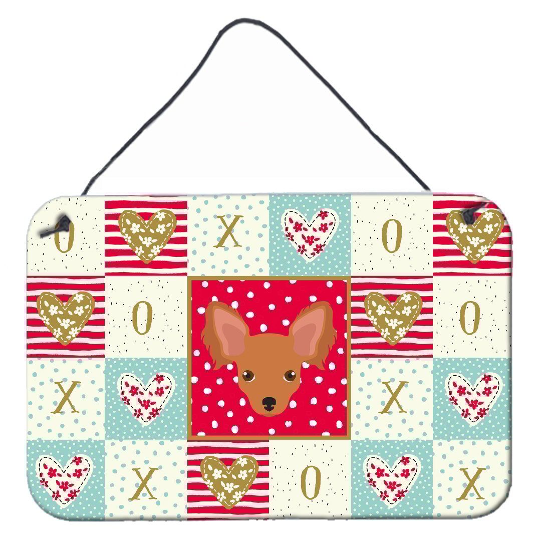 Carolines Treasures CK5234DS812 Russian Tor Terrier Love Wall or Door Hanging Prints 8x12 multicolor