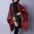 thumbnail image 5 of Minnieouse Ponchos de moda, capas ligeras, suaves, de gran tamaño, chales, silenciador lavable, bufanda acolchada de Cachemira de simulación Accesorios de disfraces Rojo, 5 of 5