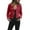 Red, variant on Yigetop Winter Fashion Womens Ladies Retro Rivet Zipper Up Bomber Jacket Casual Coat Outwear Leather Jacket Women Black 2XL