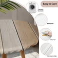 thumbnail image 3 of Brown Ombre Round Tablecloth for 55-60 Inch Tables, Fitted Table Cover with Elastic Edge, Vintage Country Wooden Waterproof Outdoor Table Cloth Protector for Patio Garden Dinner Picnic, 3 of 9