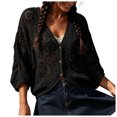 thumbnail image 4 of ZIXKCGDSE Lightweight Cardigans for Women Fashion Hollow Knitted Open Front Top Going Out One Size, 4 of 4