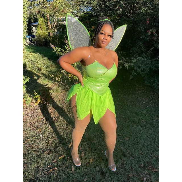 Vestido de Halloween para Navidad, disfraz de cosplay, disfraz de hada traviesa con alas de elfo
