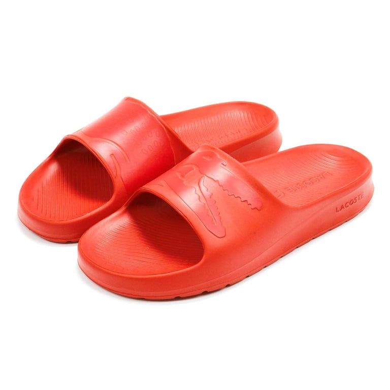 NEW LACOSTE men\'s croco 2.0 slide sandals in red Lacoste Serve Slide 2.0 123 1 Men main image 2