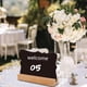 thumbnail image 4 of Mini pizarra de madera de 10 piezas, letreros de boda con bases de portatarjetas, trasero lindo de doble cara para fiestas de cumpleaños, Forma de encaje perfecl Pizarra de doble cara, 4 of 8