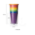 thumbnail image 6 of Triani Unbreakable Reusable Drinking Cup for Adult Kids(8 oz), Plastic Tumblers Set of 8 Multicolor - Dishwasher Safe, BPA Free, 6 of 7