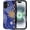 Blue Swirls Sparkly, variant on Compatible with iPhone 15 Pro Max Case for MagSafe, Anti-Slip Strips 2-in-1 All-Inclusive Dual-Layer Soft TPU + PC Back for Fantasy Elephant Rainbow Bloom Vibrant Feathers