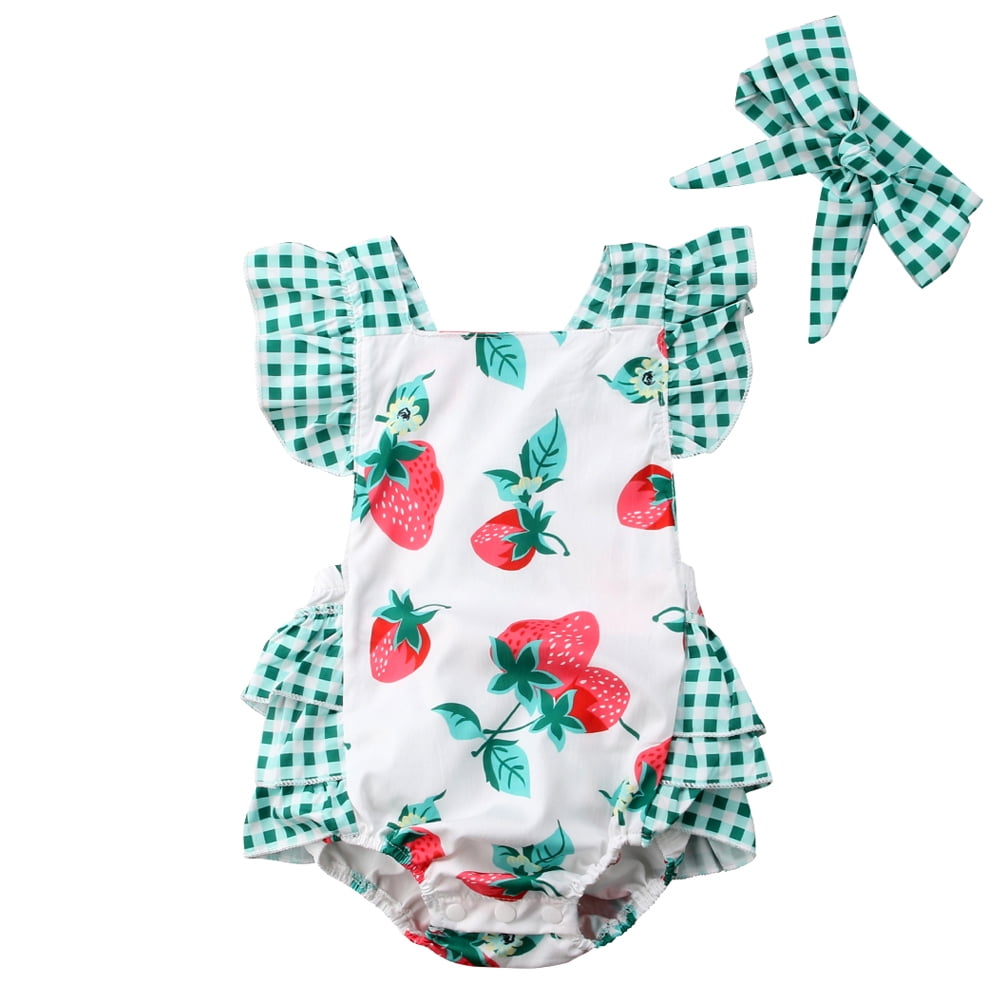strawberry romper womens