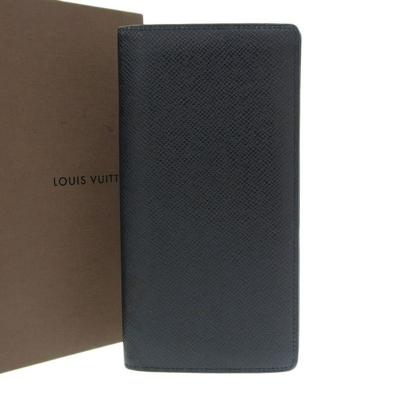 Louis Vuitton Men's Taiga Portefeuille Brazza Noir Bifold Long Wallet