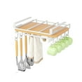 thumbnail image 5 of mtvxesu Kitchen Storage Rack, Single-Tier Hanging Cabinet Organizer With Hooks, Stainless Steel Wall-Mounted Storage Rack, Space-Saving Kitchen Shelf For Cutting Boards Kitchen Storage Rack, 5 of 6